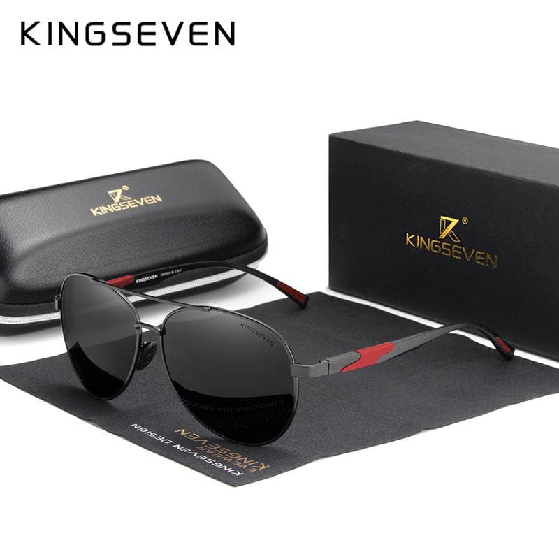 KINGSEVEN Brand Design Aluminum Men's Sunglasses Polarized High Definition Lens Driving M