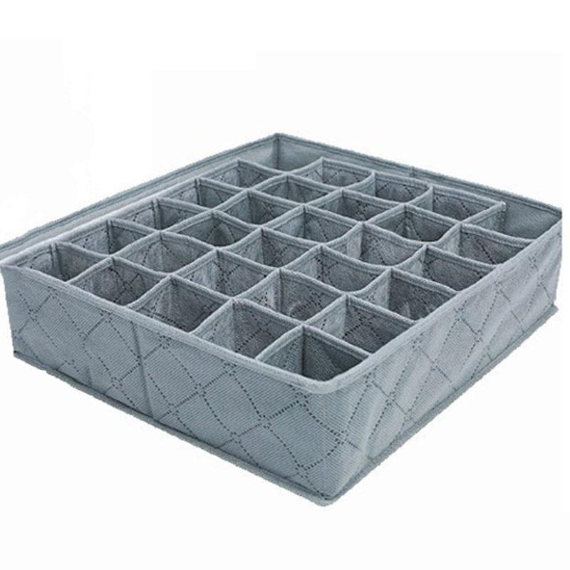Foldable Underwear Drawer Organizers Storage Dividers Closet Organizer Storage Box 30 Grids For Clothes Bras Scarves Ties Socks 30 grids