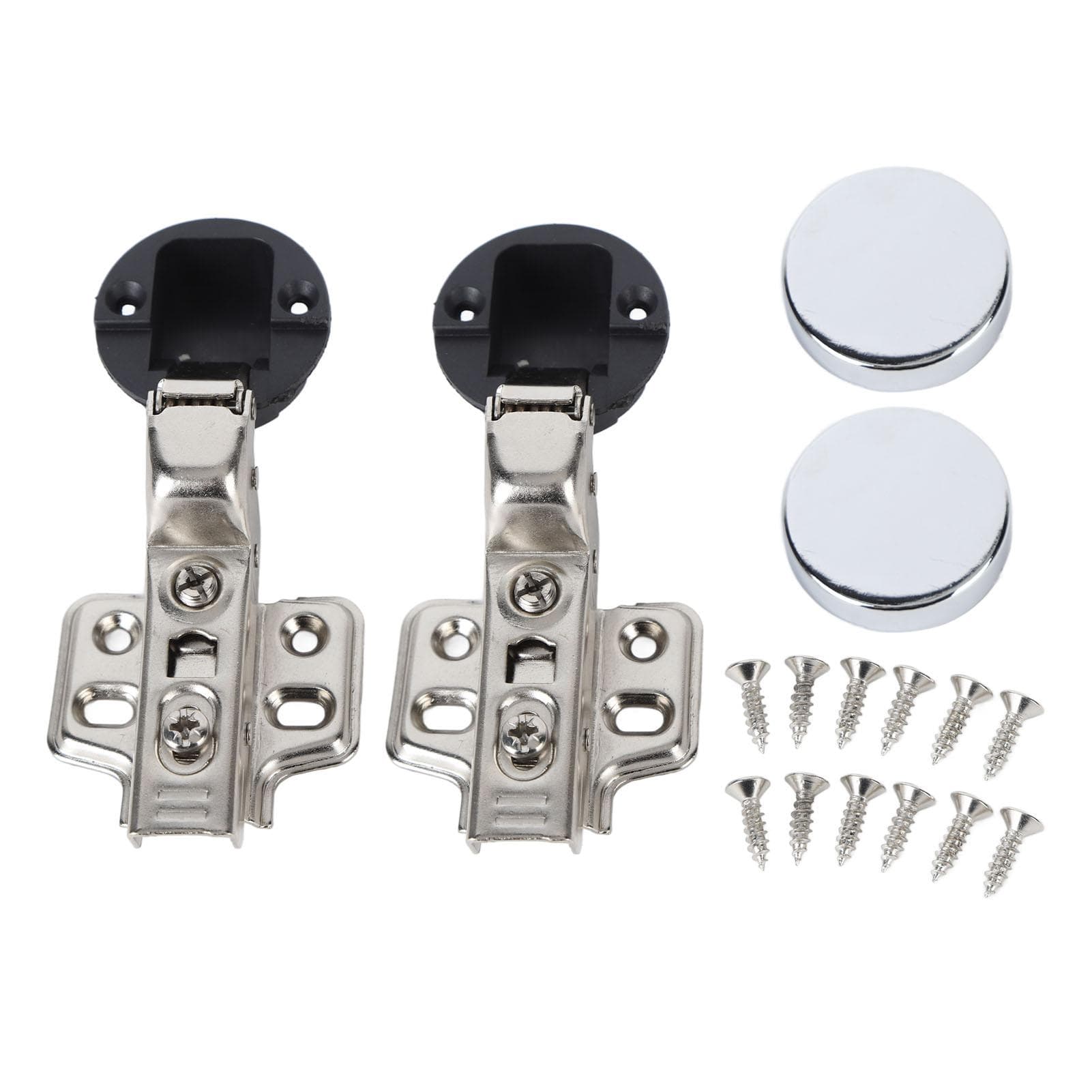 2Set Stainless Steel 201 Cabinet Glass Door Hinge 35 Cup Glass Door Damping Buffer Hinge Large Bend