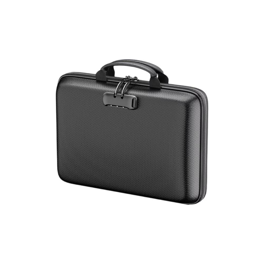 Large Capacity Fireproof Document Box Waterproof Portable Safe Storage Case Document Protection black