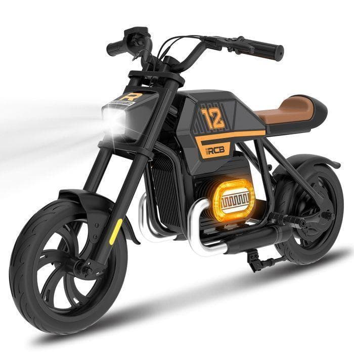 Electric Kids Motorcycle - RCB - R9 - 200W - 25km/h - Ambient Lights - Black