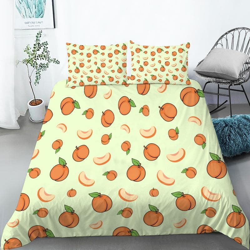 Fruit Bedding Set Full Queen Size For Kids Adults Lemon Watermelon Print Duvet Cover Set Quilt Cover Pillowcases Bedroom Decor AU Double(180x210cm)