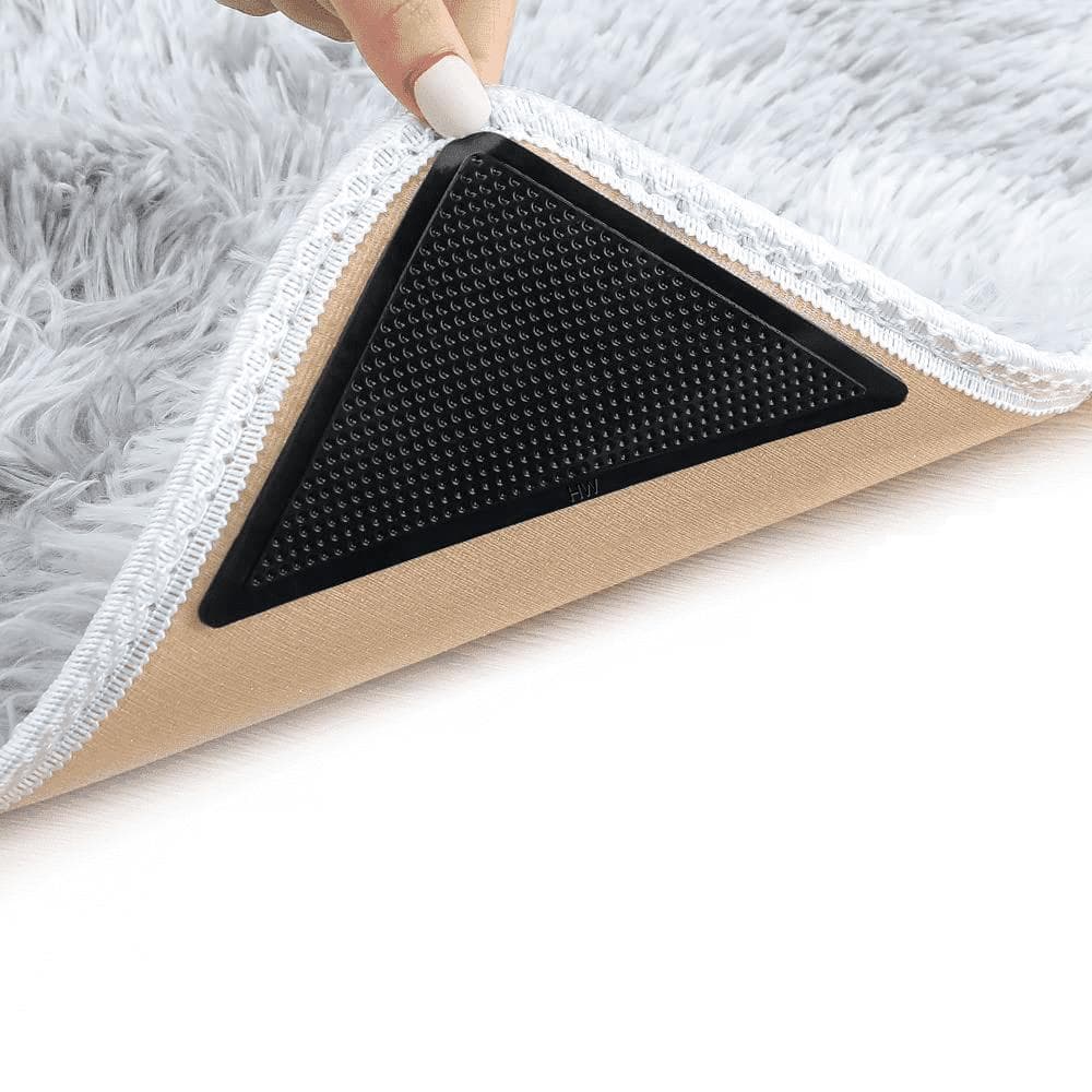 8/16/24pcs Rug Pad Grippers for Hardwood Floor Carpet Area Non-Slip Tile Mat Pad for Mats Rugs Stair Carpet 24pcs black