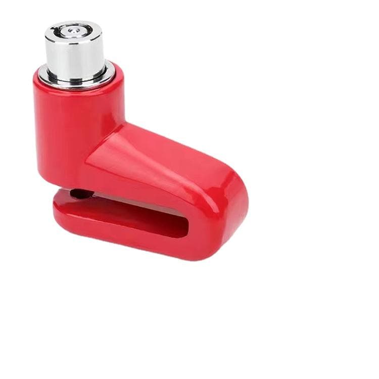 Motorcycle Bike Anti Theft Wheel Disc Brake Lock Safety Disc Wheel Lock Mountain Road Bike Padlock with Keys red