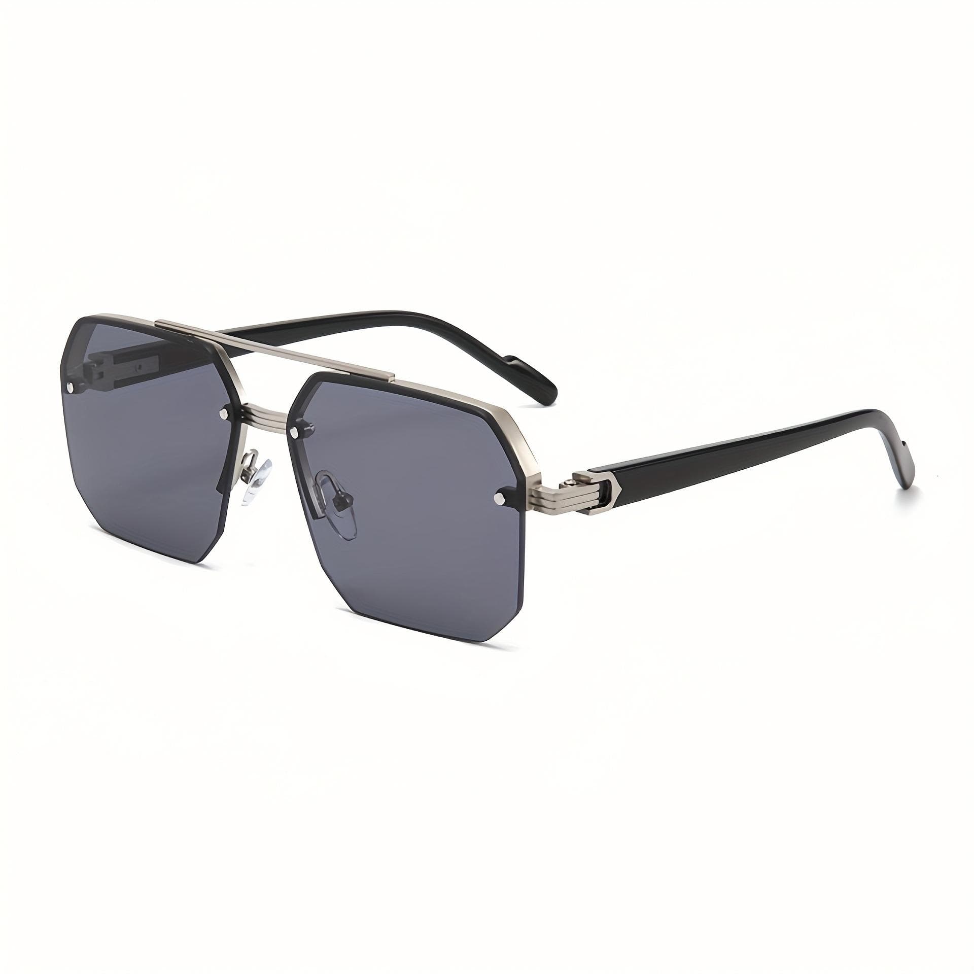 Men's Stylish Pilot Glasses Metal Frame Gradient Lenses Perfect for Casual Wear Fashion Eyewear