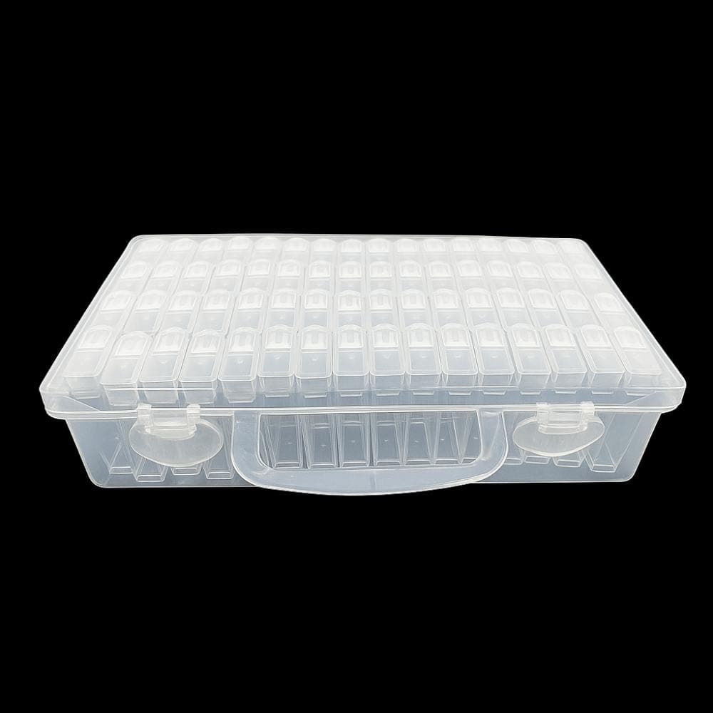 Transparent Jewelry Drill Storage Box Thicken Rhinestone Beads Containers Crafts Accessories white