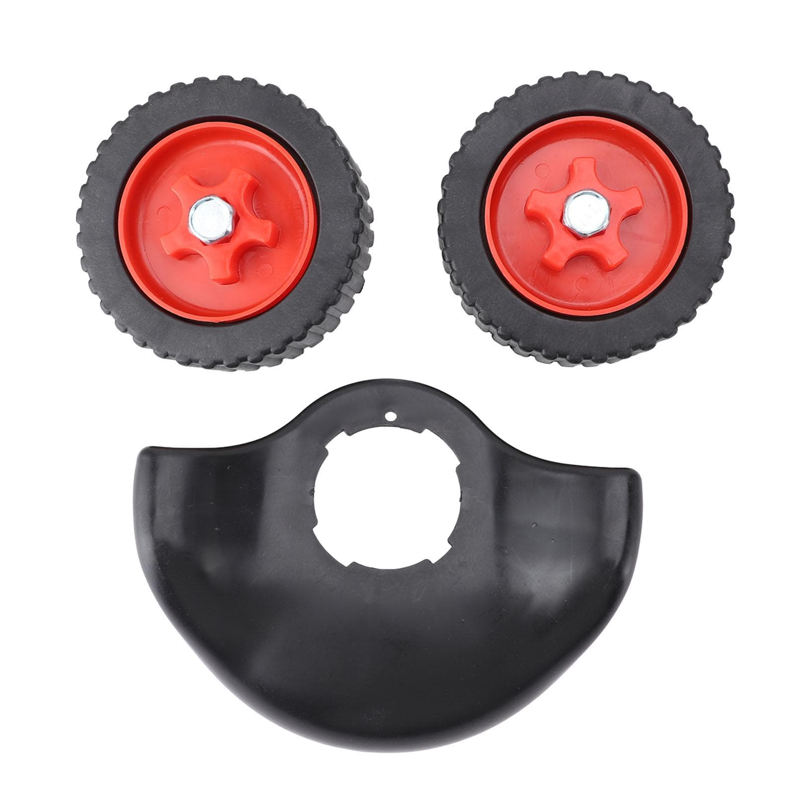 Grass Trimmer Wheels Detachable Plastic Labor Saving Hand Push Mower Wheels for Auxiliary Tool S