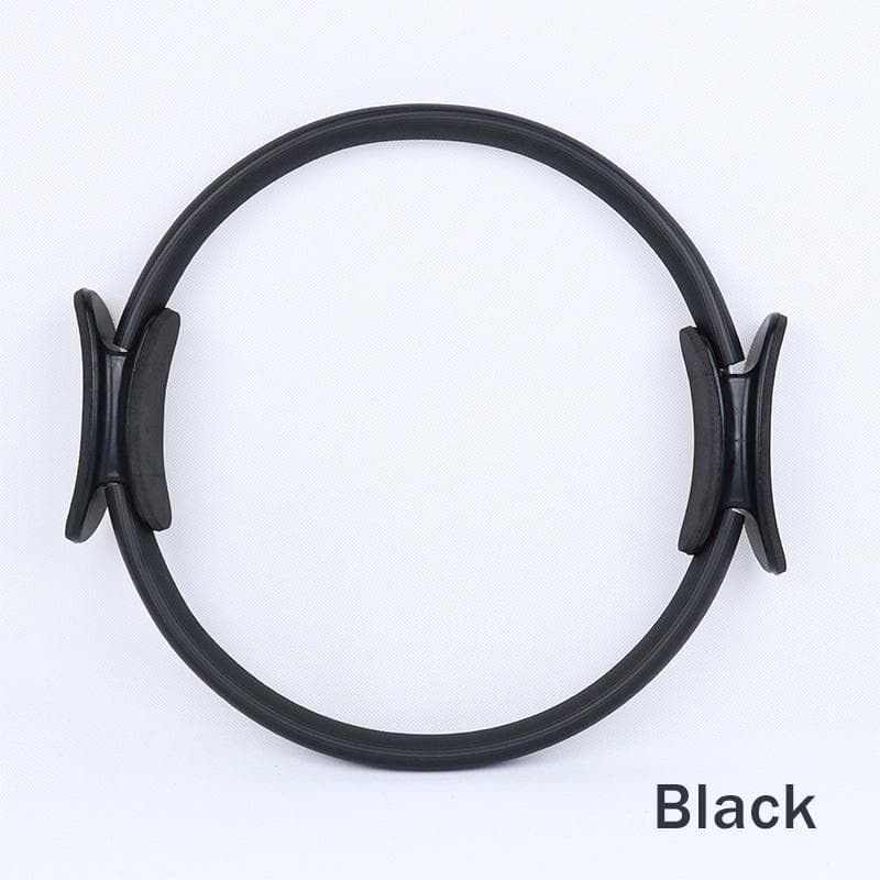 Hatha Yoga Pilates Ring Unbreakable 15 inch Yoga Magic Circle For Toning Thighs Abs Legs Exercise For Women Home Gym Workout Equipment Accessories black