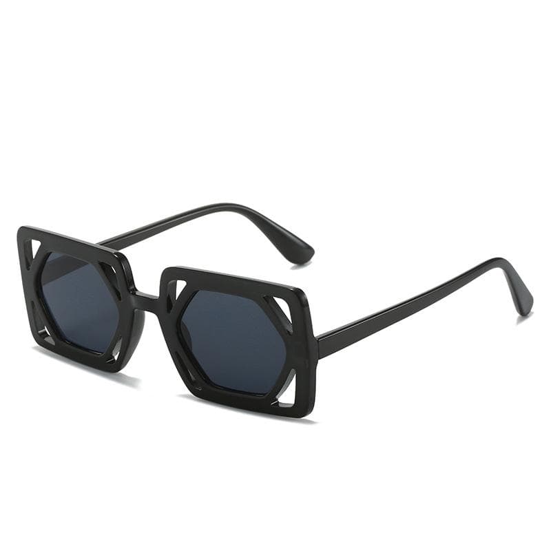 Hollowed Square Sunglasses Women Vintage Shades Men Luxury Sun Glasses UV400 Eyewear Trending Design Gafas Oculos as picture