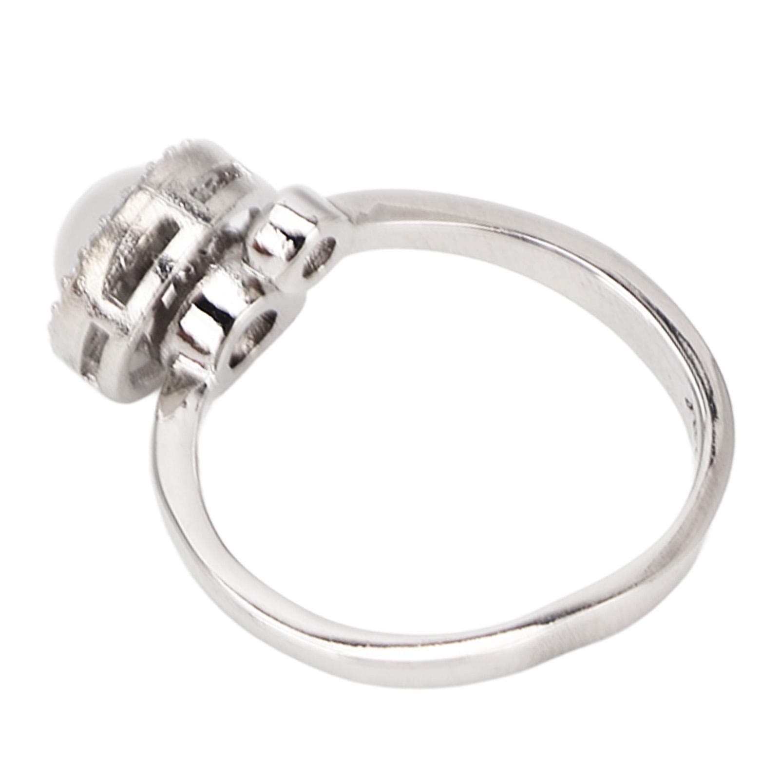 Anxiety Relief Ring Zircon Fashion Adjustable Silver Plating Open Spinner Fidget Rings for Men