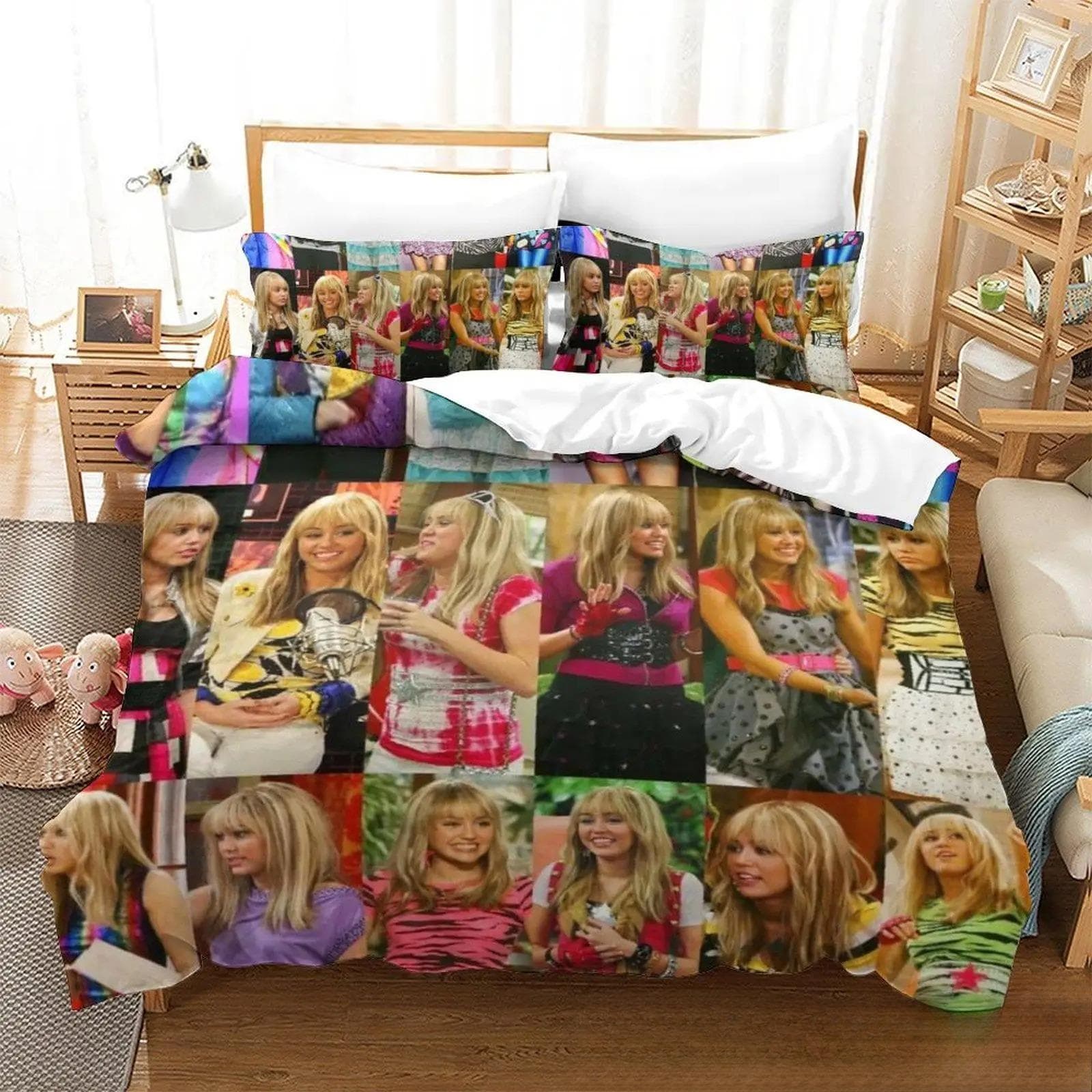 3D Print Hannah Montana All Season Duvet Cover Bedding Comforter sets Soft Quilt Cover and Pillowcases Single/Double/Queen/King 140x200cm 2pcs