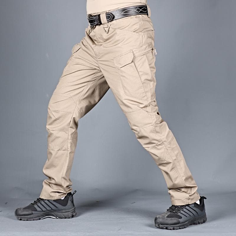 New 6XL Men's Army Pants Waterproof High Quality Tactical Pants Users Outside Hiking Sports Pants Multi-pocket Cargo Pants Work Pants Athletic Pants SIZE XXXXL khaki