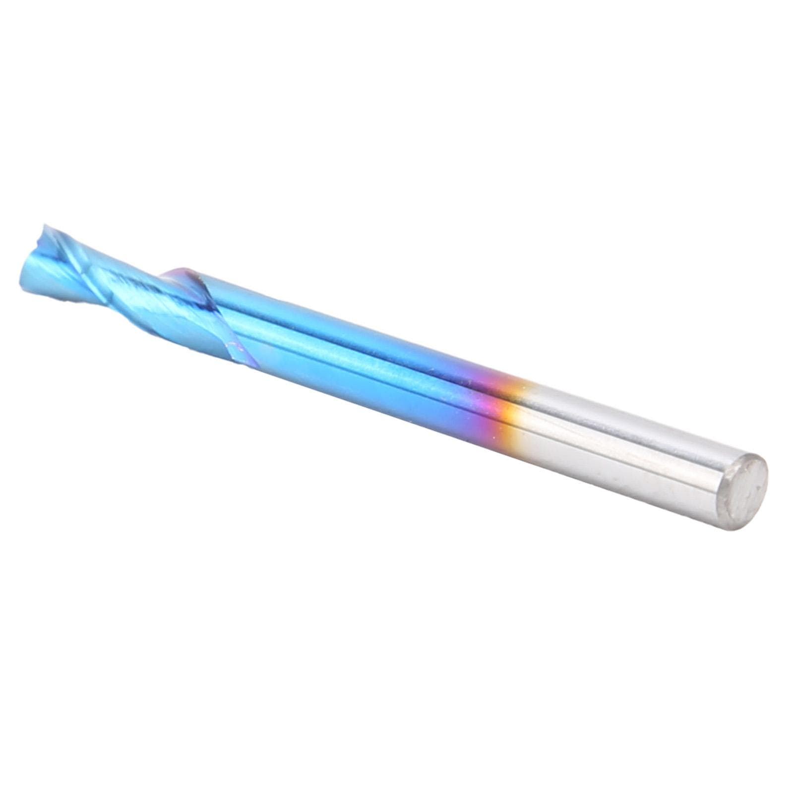 2Flute Milling Cutter Blue Coated LeftHanded Tungsten Steel Hardware 3.175x3.175x8x40