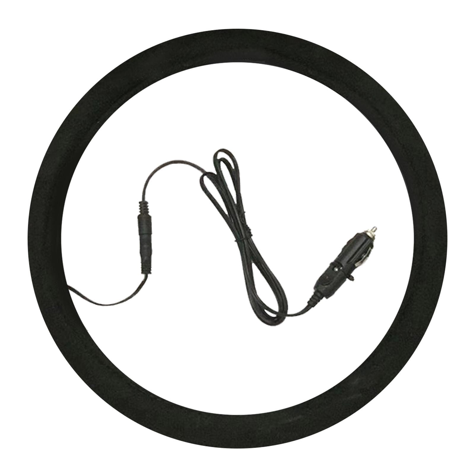 Auto Heated Steering Wheel Cover Universal Size Quickly Heating Driving Hands Warmth Steering Wheel black