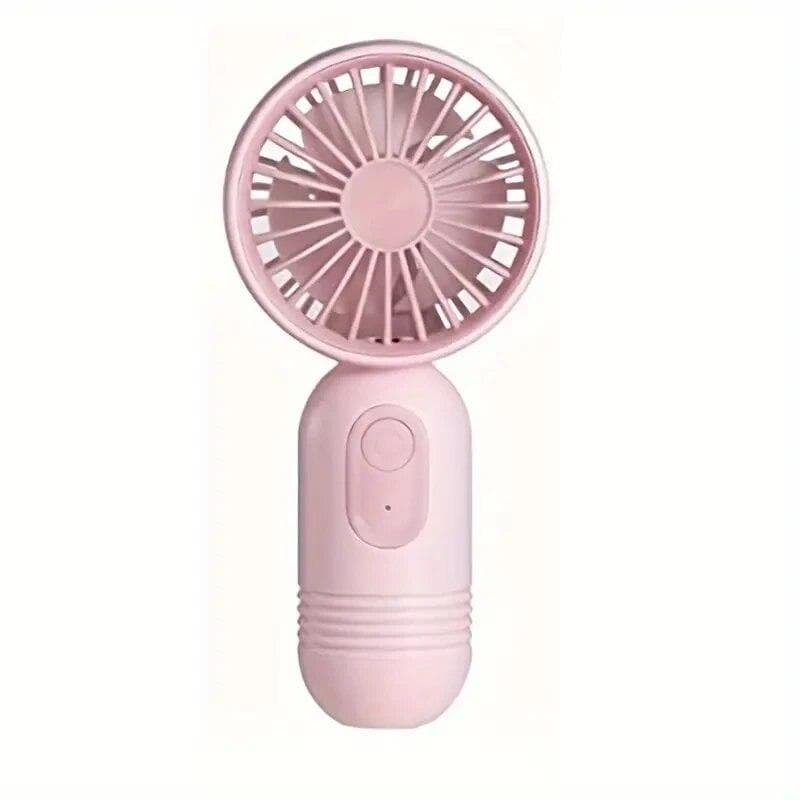USB Rechargeable Mini Portable Fan With 3 Speeds Lightweight Handheld Fan For Office Outdoor Travel Camping pink