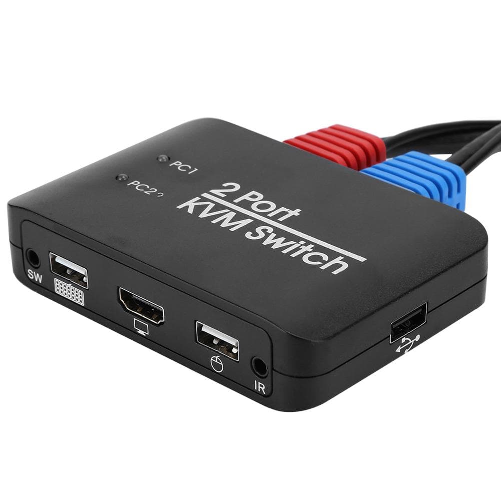 2‑Port KVM Switch USB 2.0 HDMI Umschalter for WindowsIOSOS XLinuxNetwareUnixAndroid