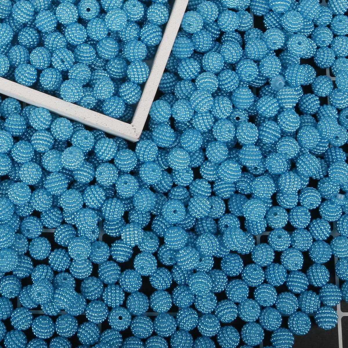 10mm 50/100pcs Acrylic Beads Bayberry Round Loose Beads for Jewelry Making 10mm 100pcs turquoise