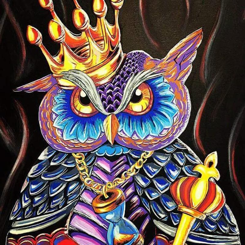 Owl Bird Diamond Painting Cross Stitch Full Round Animal Rhinestones Embroidery Paint With Diamonds 30x30CM