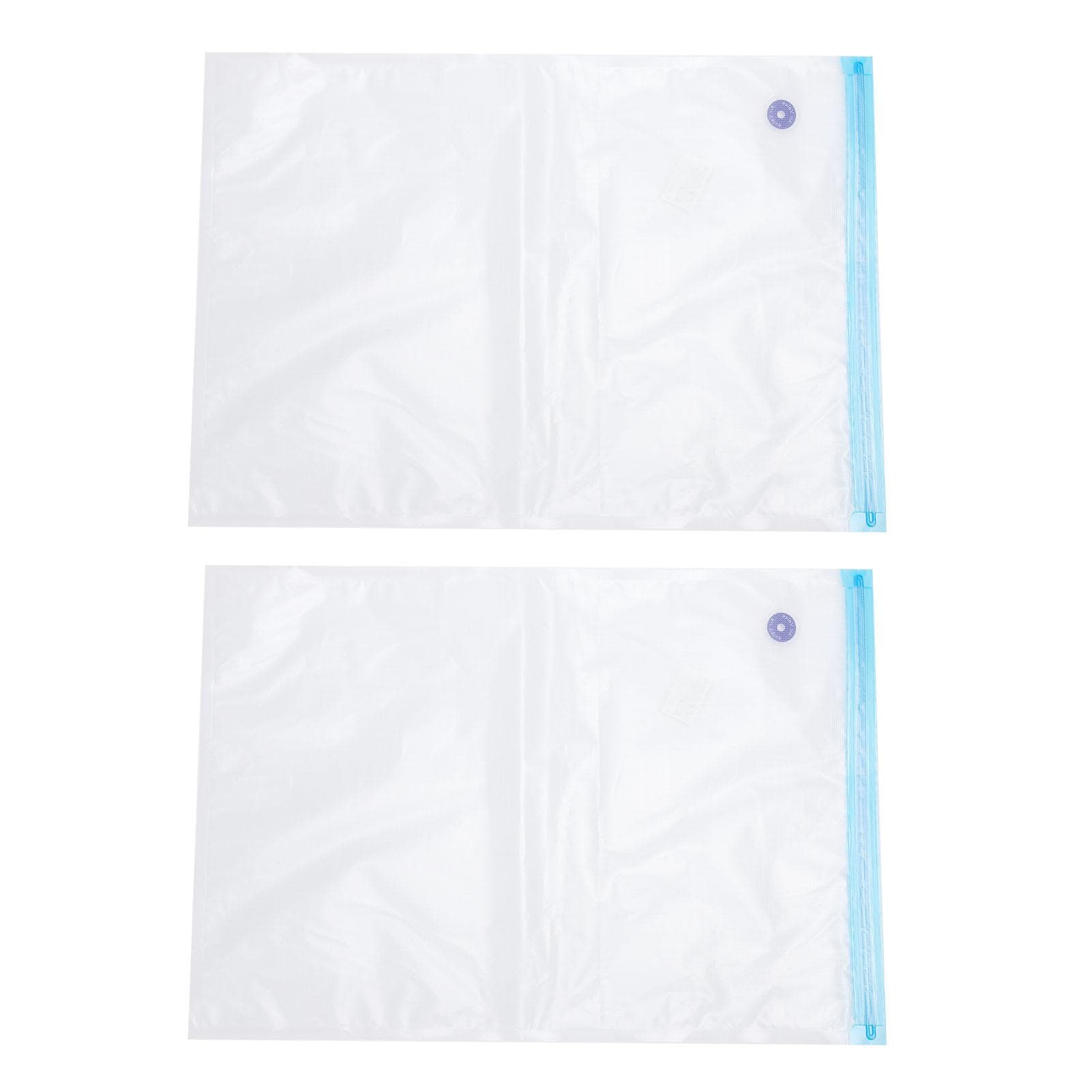 2PCS 50x35CM Vacuum Zipper Bags Vacuum Food Sealer Storage Bags with 3CM Sealing Mouth