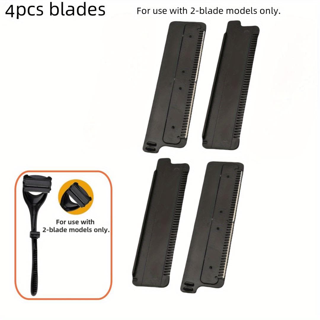 4/6pcs Back and Body Razor Replacement Refill, Replacement Blades for Back Razor, Replacement Blades Back Razor, Effective Back Shaving Practical black