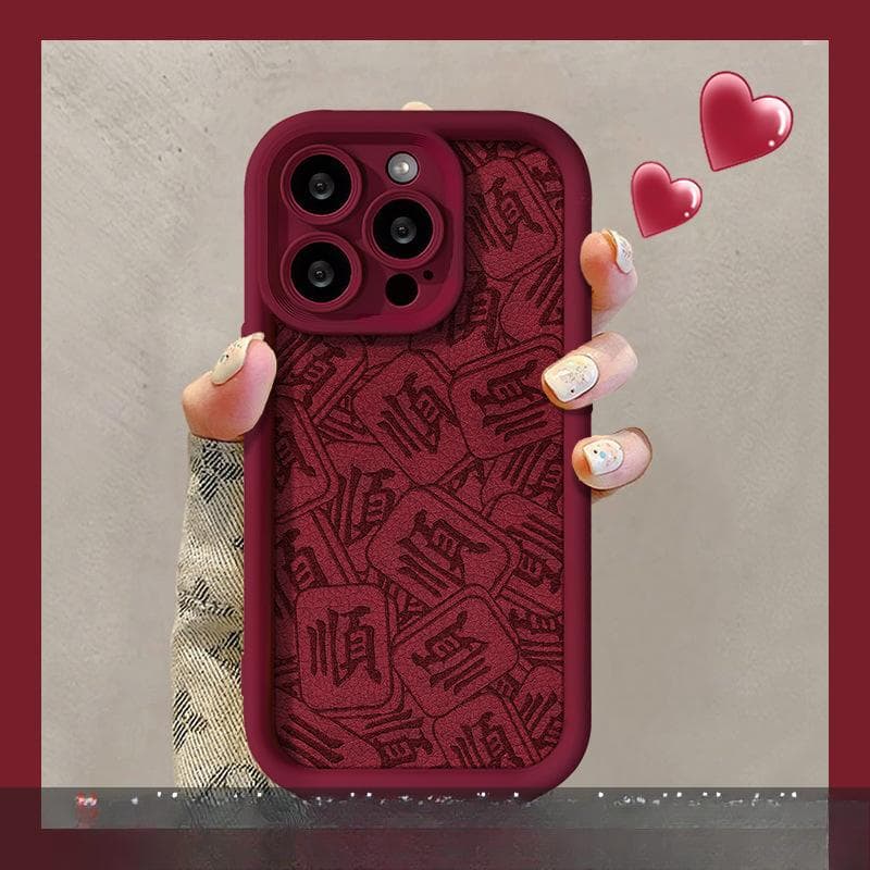 Mahjong Hair Lanyard Suitable for Apple 15PRO Mobile Phone Case Iphone14 Silicone Lambskin 13 Creative Anti-fall 7/8 Honor Magic4 Pro