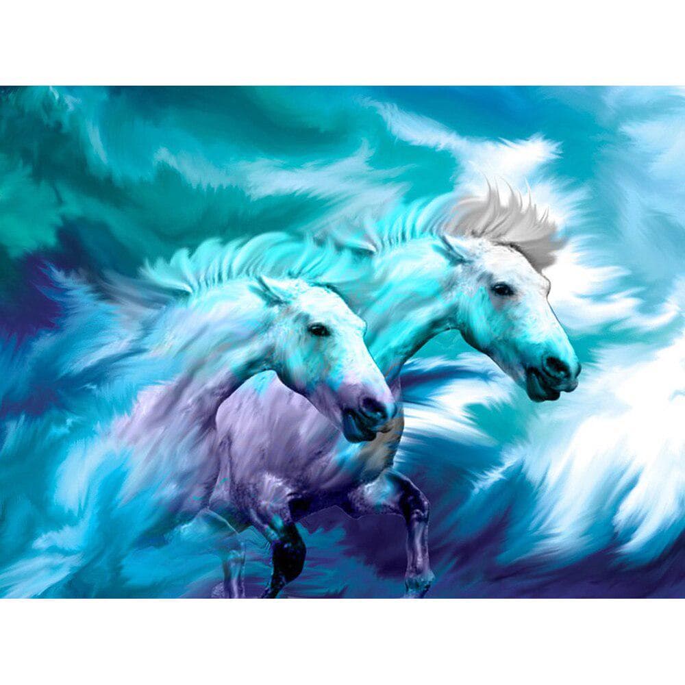 Diamond Embroidery Animal Horse Rhinestone Cross Stitch Diamond Painting Horse Crafts Wall Decor 20X30CM