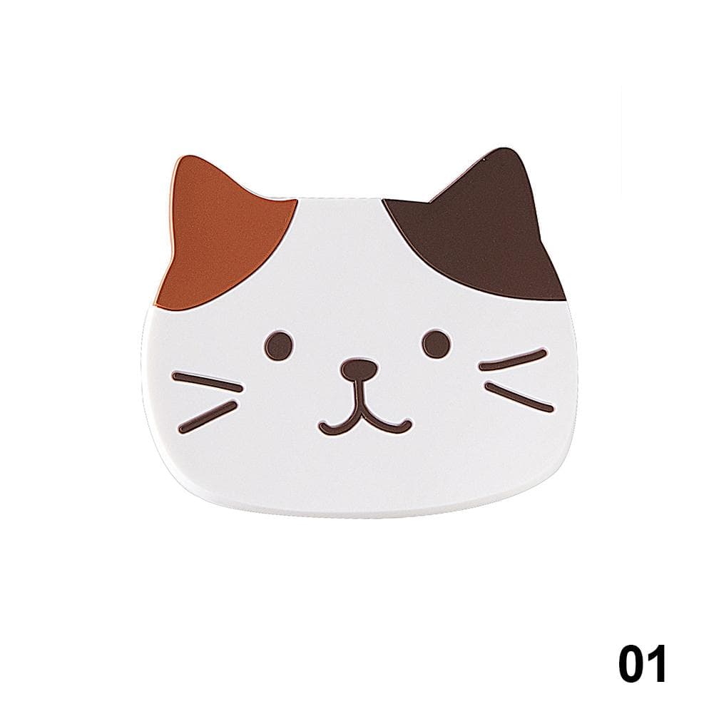 Cat Shaped Tea Coaster Cup Mat Pad Mug Holder Mat Coffee Drinks Table Placemats Heat-resistant Cup Coasters Home Decor Gift white