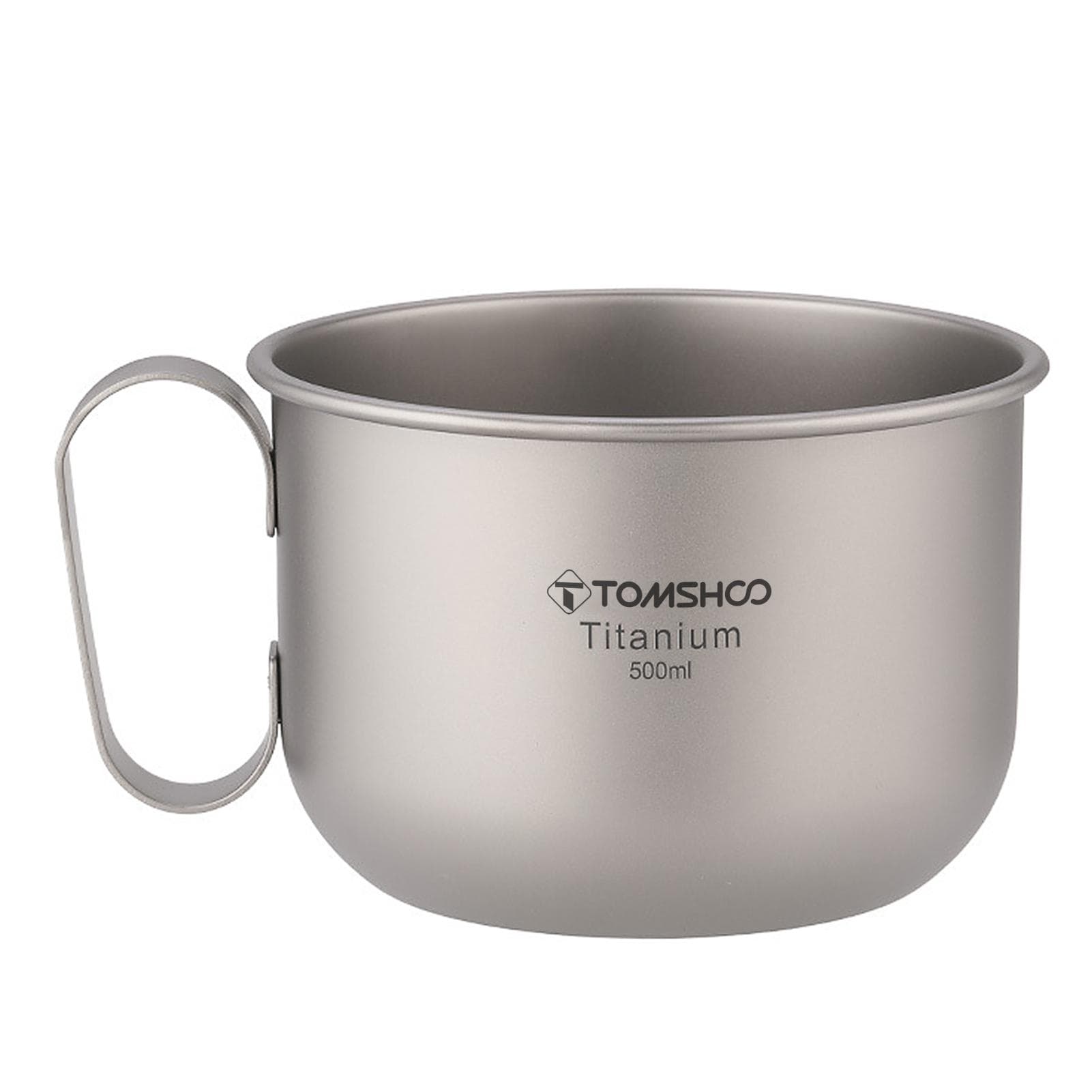 500ml Titanium Cup with Lid and Handle Camping Coffee Cup Lightweight Coffee Pot for Backpacking