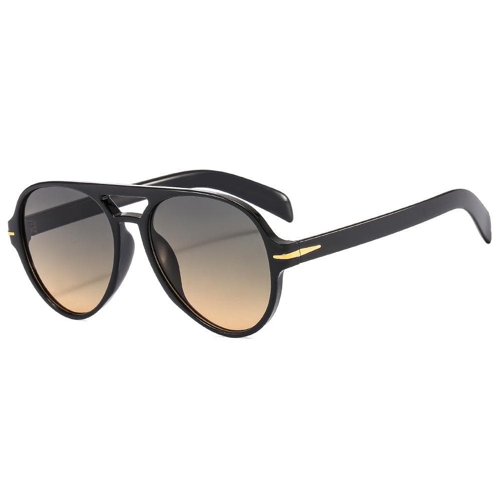 1PC Retro Toad Sunglasses UV400 Protection Double Beam Large Frame Pilot Sun Glasses for Men 1PC