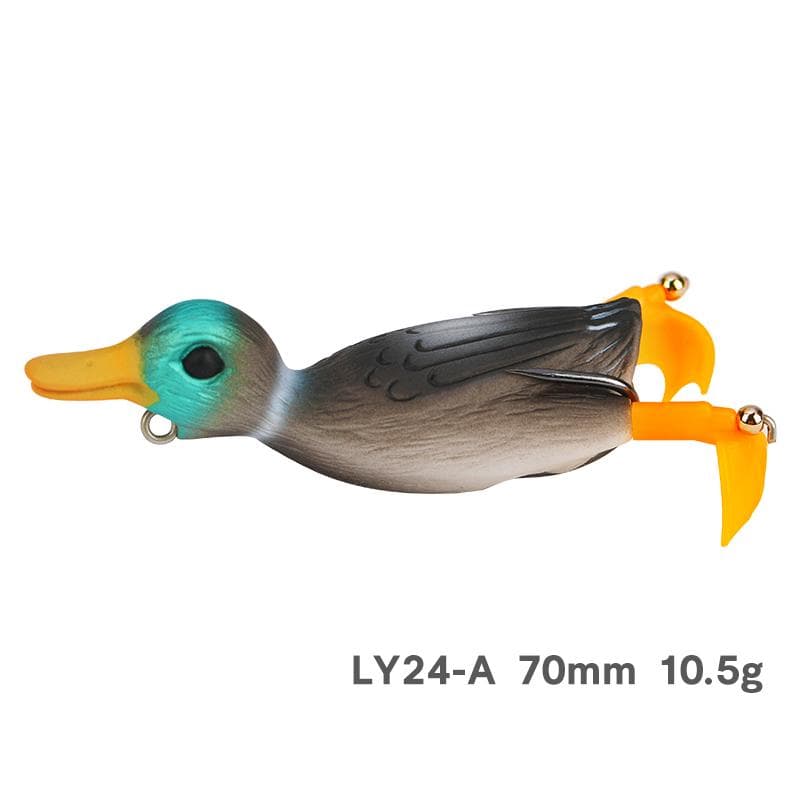 Fishing Master LY24 70mm 10.5g Leaky Duck Frog Floating Fishing Bait Top Water Bait Soft Bait Perch Snake Head Rotating Bait Bait gray