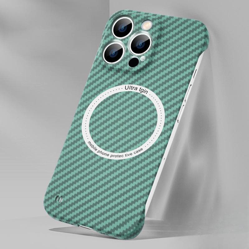 Wholesale of Borderless Carbon Fiber Pattern Phone Cases for IPhone16, Magnetic Magsafe Wireless Charging for Apple 15 iPhone11Pro