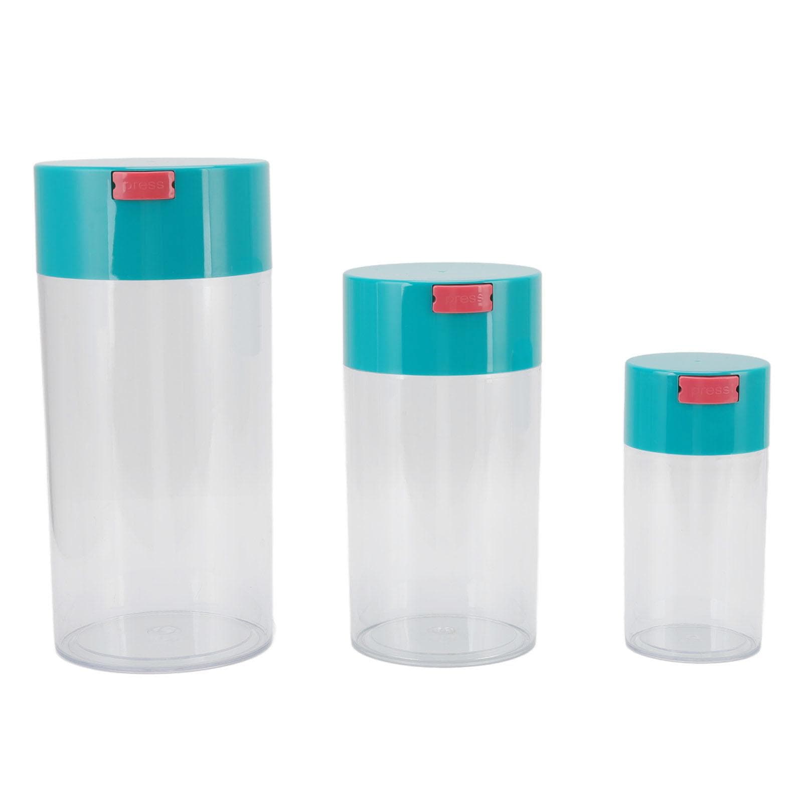 Airtight Jar Set Transparent 2100ml 1100ml 400ml Plastic Vacuum Storage Cans for Dried Fruit Coffee