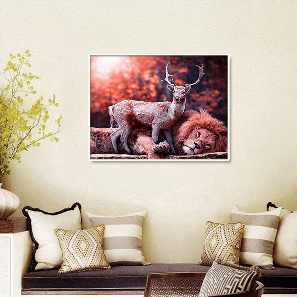 DIY Diamond Mosaic Full Display Animal Diamond Embroidery Deer Arrival Rhinestones Pictures 20X30CM