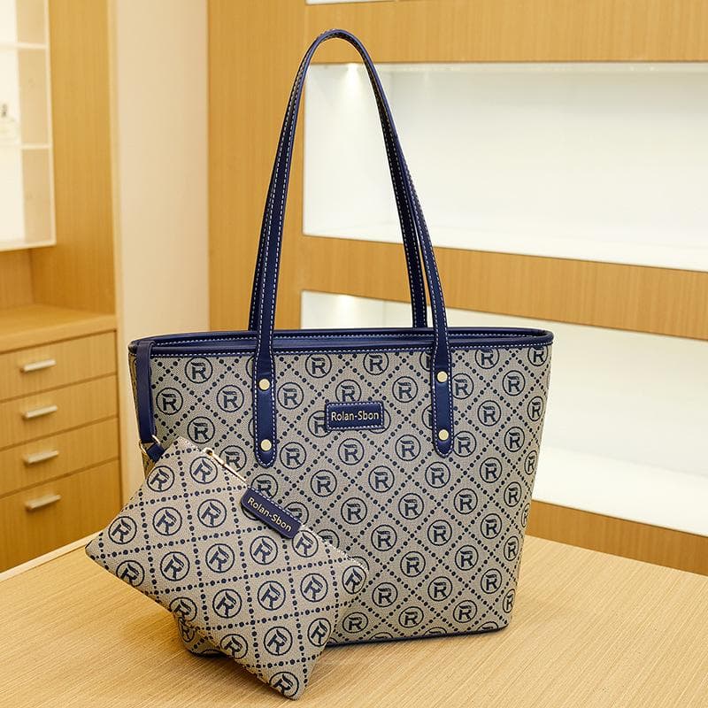 Fashion Female Bag Large Capacity Tote Bag Printed Checkerboard Single Shoulder Bun Mother Bag Two Sets of Leisure Large Bag
