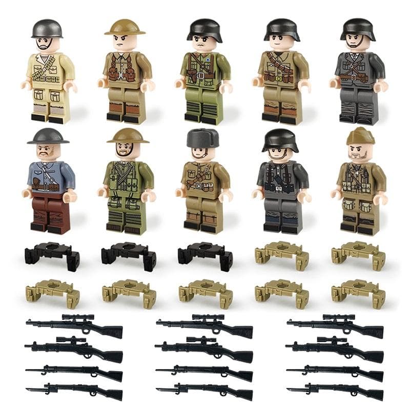 Military Specia Force Soldiers SWAT Gun Weapon Building Blocks Kit Bricks Sets Classic Arms Model Kids Toys