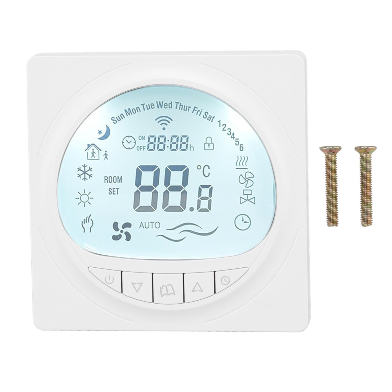 Floor Heating Thermostat Programmable Large LCD Display Plumbing Temperature Controller with 485