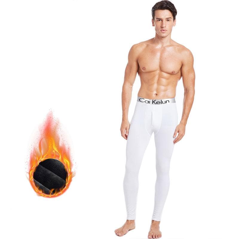 Winter Men's Thermal Underwear Long Johns Warm Underwear Male Outdoors Thermals XL white