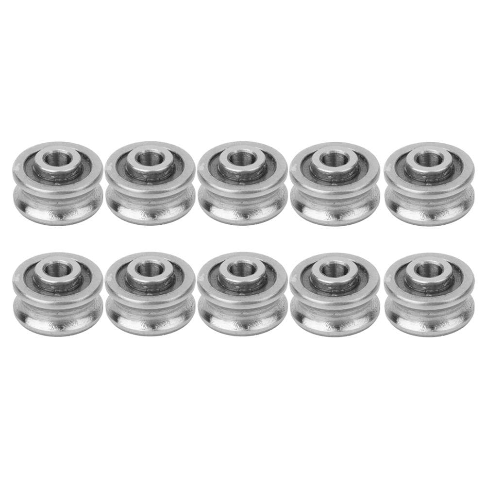 10 Pcs U Groove Bearing SG15 Track Guide Bearing 5 x 17 x 8mm(Single Row) white