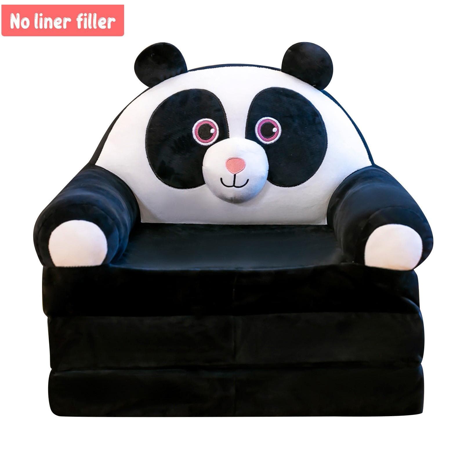 Plush Foldable Kids Sofa Cover 2 In 1 Foldable Children Sofa Cute Cartoon Lazy Sofa Pillowcase Without Liner Filler B
