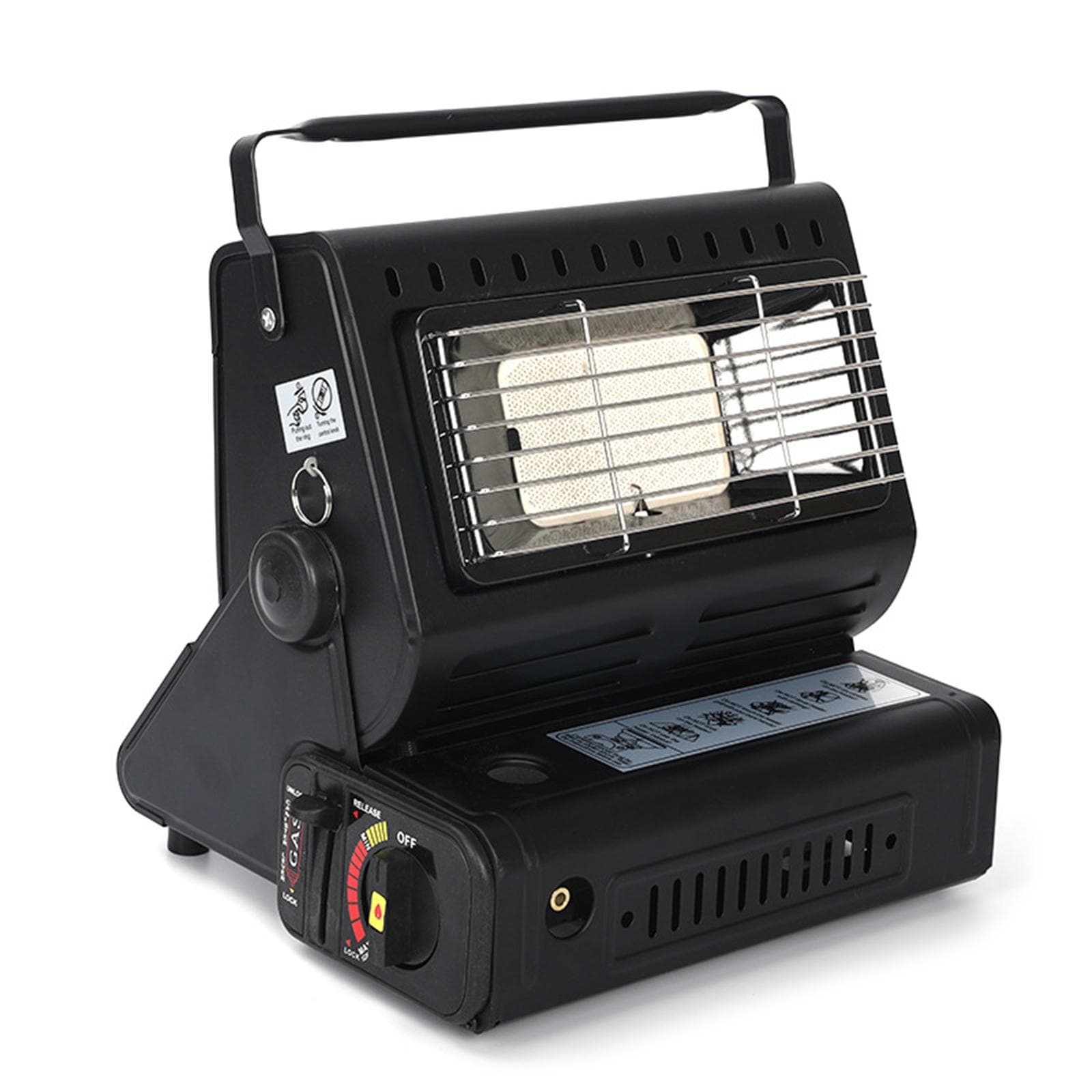 Outdoor Camping Gas Heater Portable Dual Purpose Gas Heating Warmer Cooking Stove black
