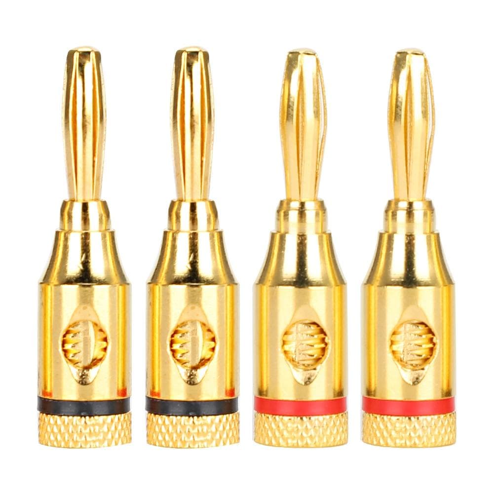 Gold plated Pure Copper Audio Speaker Cable Connector Banana Head Plug