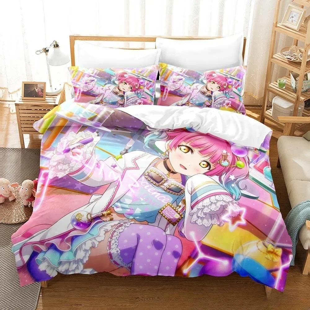 Fashion 2025 New Kawaii Love Live! Bedding Set Cartoon Anime three-piece set Adult Kid Bedroom Duvet cover Sets Home Textiles 70x133cm 2pcs