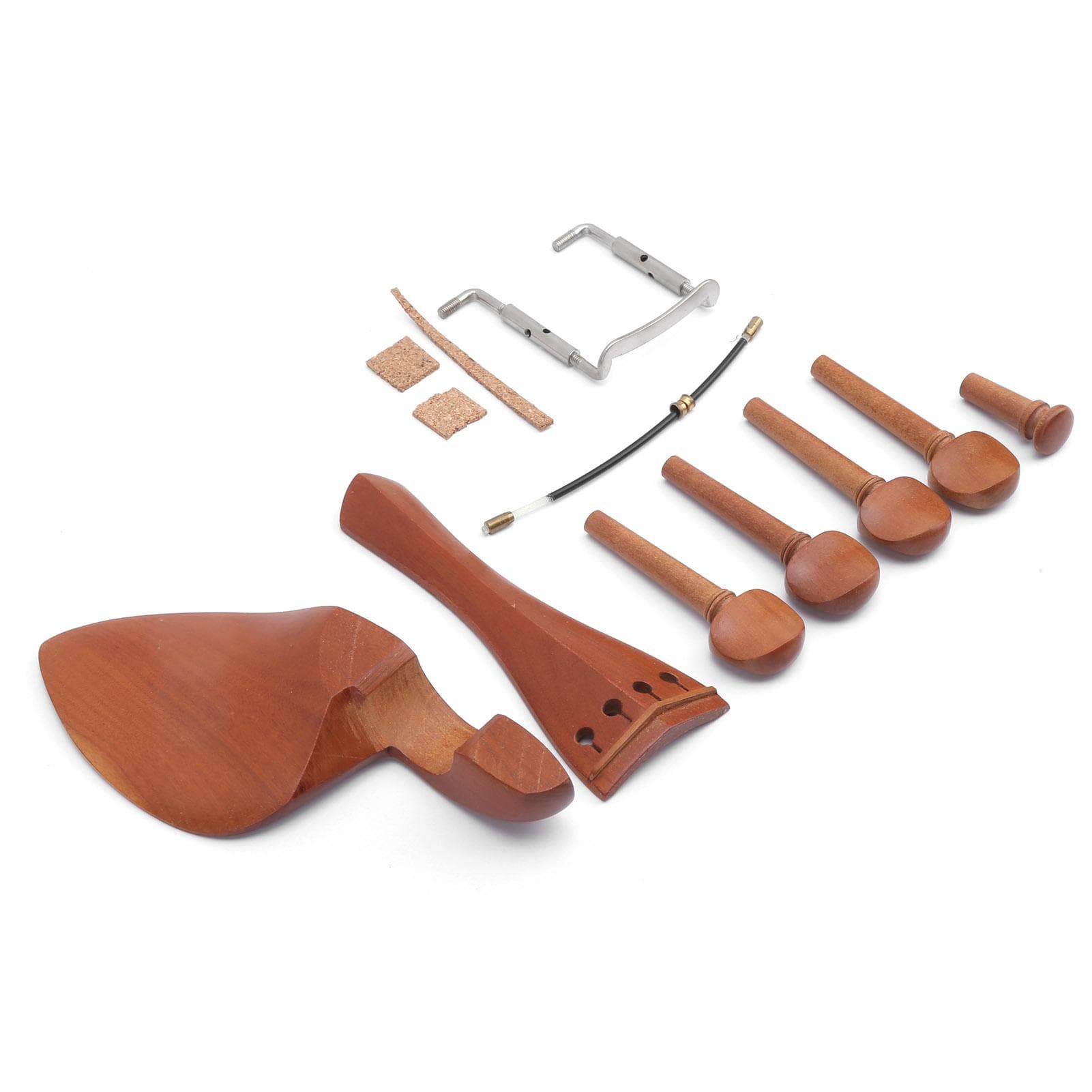 Violin Part Accessory Jujube Wood with ChinRest EndpinTailpieceTuning PegsGut for 44