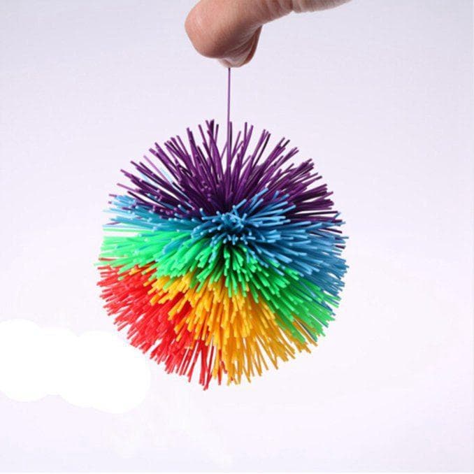 Student Toy Rubber Fur Ball Sandbag Ball Color Rubber Band Ball Elasticity Relieve Autism Sensory Ball L