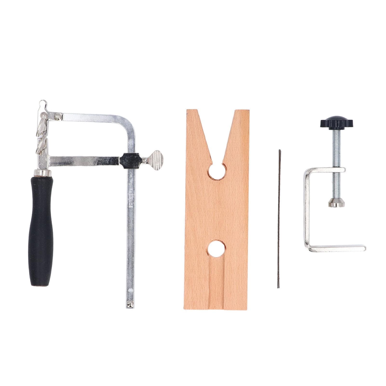 3 in 1 Jewelry Saw Kit V Groove Clamp Adjustable Saw Frame 12Pcs Blades Jewelry Cutting Kit for