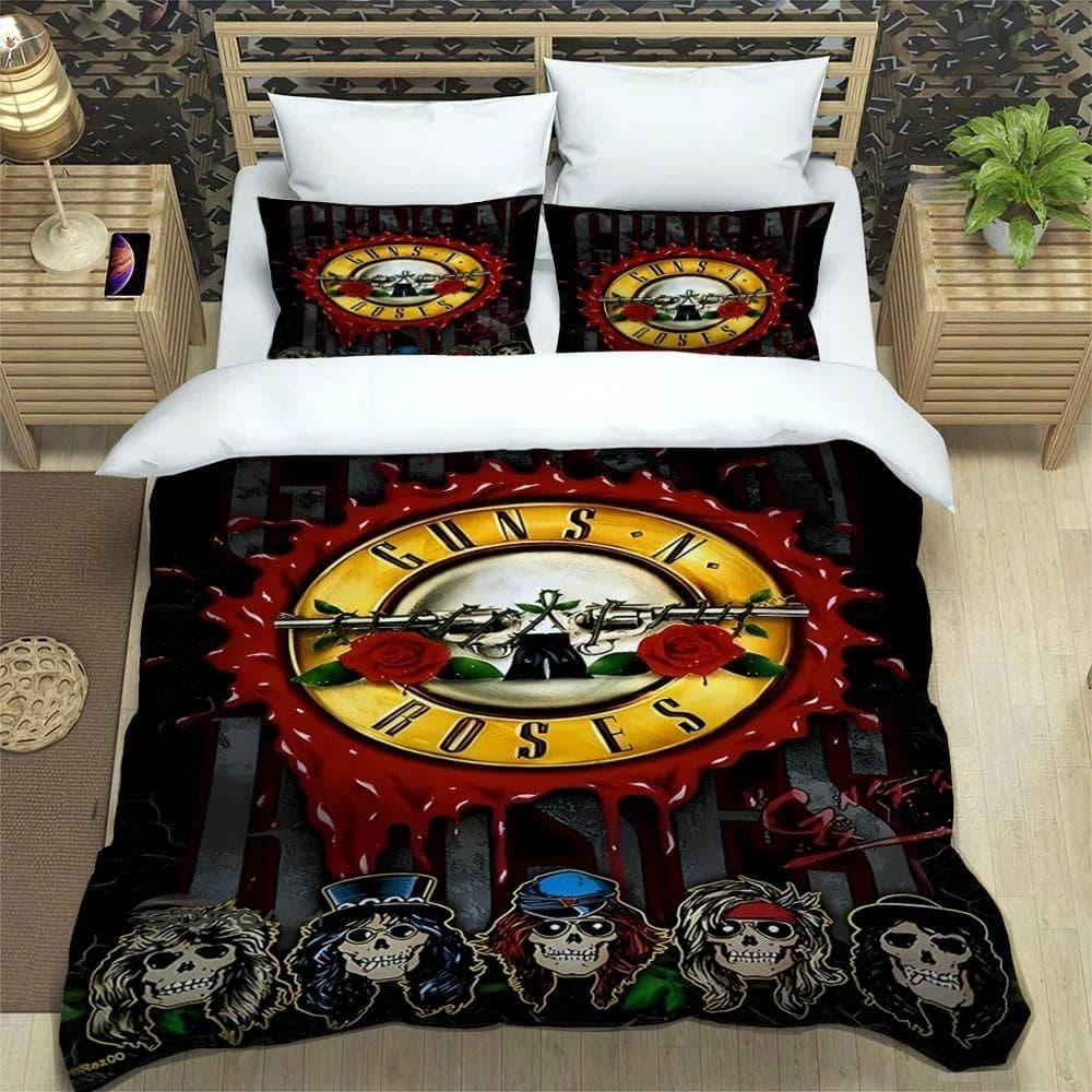 Rock Band Guns N' Roses  Bedding Sets exquisite bed supplies set duvet cover bed comforter set bedding set luxury birthday gift 70x133cm 2pcs