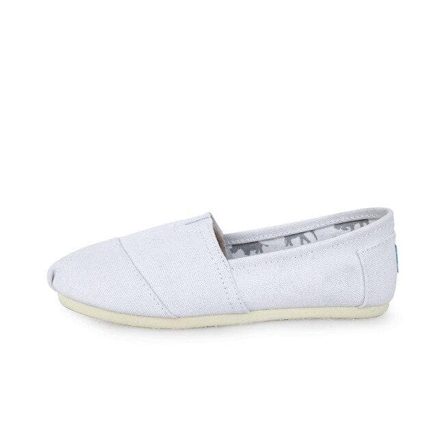 Unisex Classic Comfortable Canvas Shoes Spring and Summer High Quality Casual Breathable Flat Shoes Men's Canvas Shoes 42 white