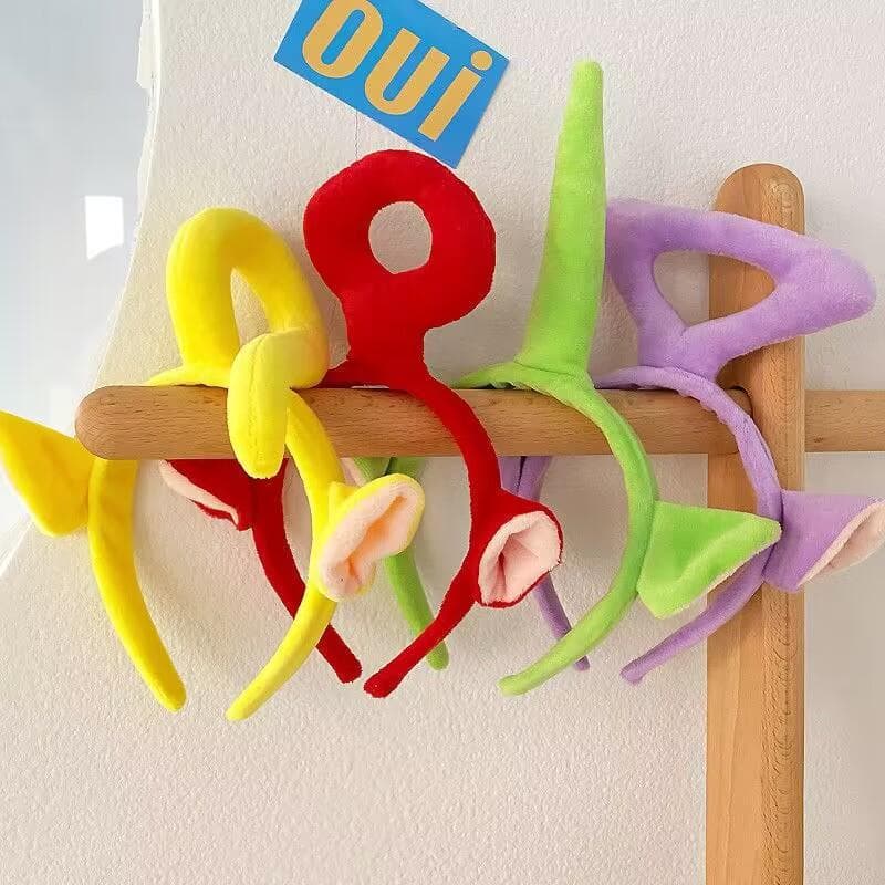 Cute Girls Teletubbies Headband Cartoon Style Hairband for Kids Adults Woman Makeup Head Hoop Children Hairband Hair Accessories 4PC multicolour