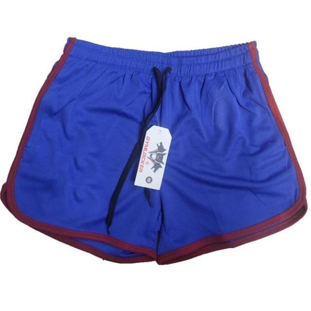 Running Shorts Men Gym Fitness Training Gitf Quick Dry Beach Short Pants Male Summer Sports Workout Fitness Bottoms M blue/red