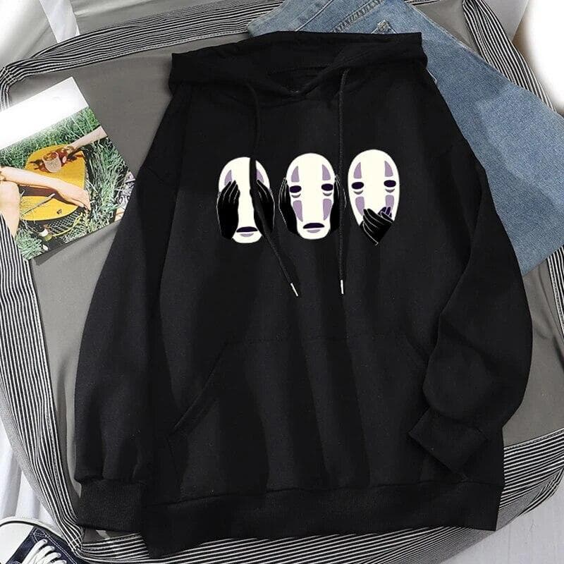 Anime Spirited Away No Face Hoodies Printed Unisex Women Fashion Streetwear Y2k Hoodie Hooded Sweatshirts Pullovers Unisex Clothing M